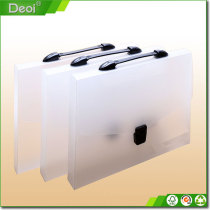 2016 hot sale plastic PP carry handle document case/bag with button