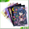 Anime style colorful and Cheap pp/pvc   L shape file folder for File data save