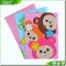 L shape plastic 3 in folder for School Office Stationery File/Test Paper/Contract