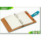 High quality customized a5 pu cover leather notebook for office