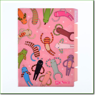 China Deoi cartoon Subject File Folder, 5 Pockets,Eco-friendly new material Customized Size  for School Office Stationery File/Test Paper/Contract