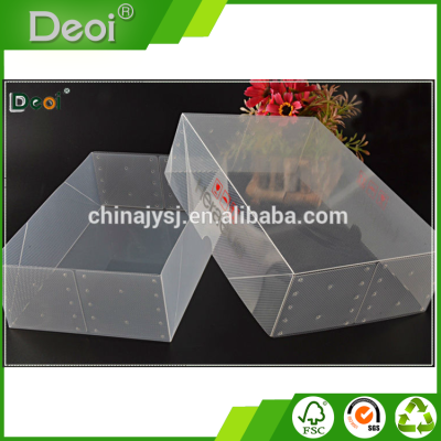Factory Custom Made Practical Plastic Clear Storage Shoe Box
