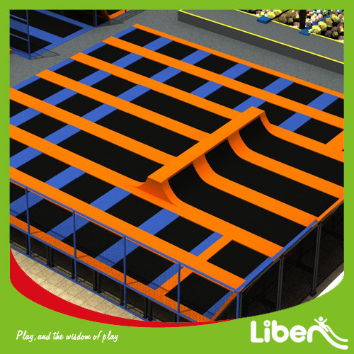 ASTM standarded commercial indoor large trampoline park with ninja courses