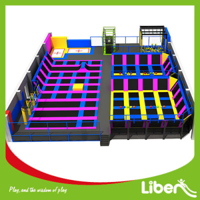 Colorful Trampoline World With Dodgeball Area