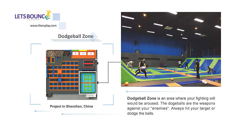 Trampoline park Dodgeball Zone