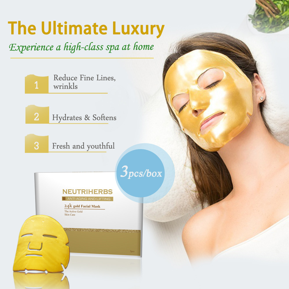 24k gold face mask-gold collagen mask--24k face mask--24 karat gold mask