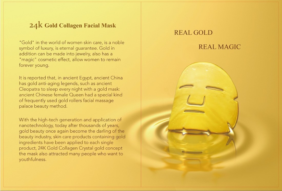 24 gold face mask-collagen mask--best gold face mask-gold bio collagen facial mask