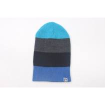 Knitted stripe double layer cap