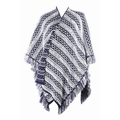 Knitted Jacquard Poncho