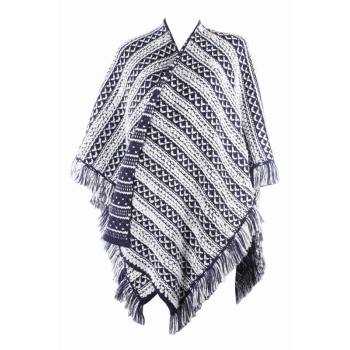 Knitted Jacquard Poncho