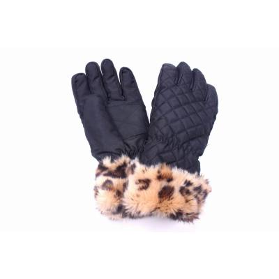 Leopard waterproof riding ski gloves