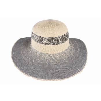 Straw  embroidered letter stripe hat