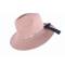 Elegant Pink Plain woven Wool chain hat