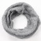 ladies'light grey knitted pointelle snood neckerchief circle scarf winter warm scarf