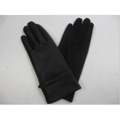 Ms. black cold warm leather gloves