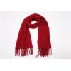 Weaving red scarf solid color fringed scarf