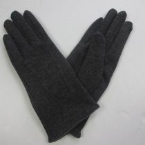Five-finger knitted gray gloves