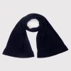 navy blue Knitted rib scarf