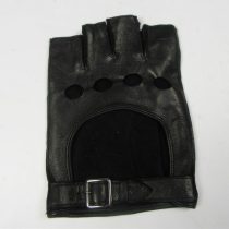 Leather semi-finger non-slip gloves