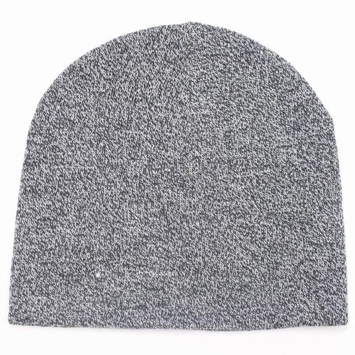 Gray flanging knit cap