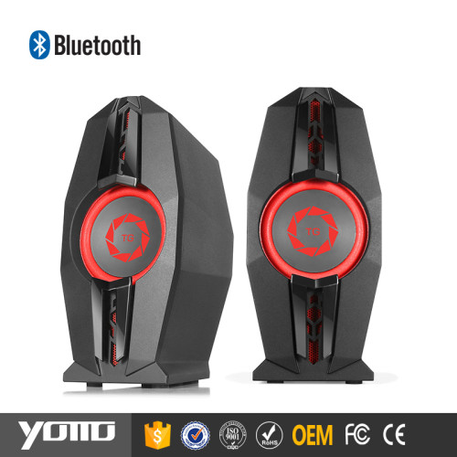 YOMMO new products 2017 2.1 bass bluetooth game wooden speaker with 30w