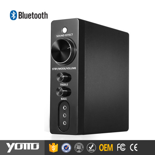 YOMMO new products 2017 2.1 creative powered gm wooden bluetooth speaker