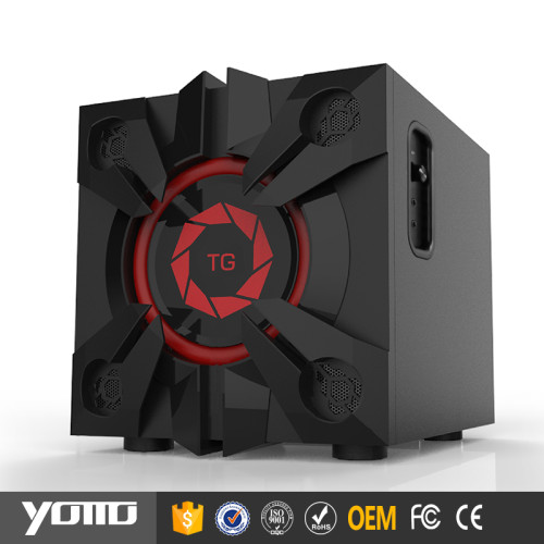 YOMMO new products 2.1 bass game wooden speaker with 50w