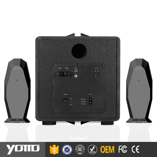 YOMMO new products 2.1 bass game wooden speaker with 50w