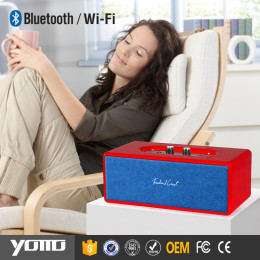 Yommo 2.0 MP3 speaker-red cabinet with blue fleece