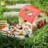 Funny kids small wooden farm animal toy set W06A156