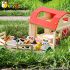 Funny kids small wooden farm animal toy set W06A156