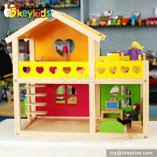 Sunshine holiday kids diy wooden toy mini villa W06A157