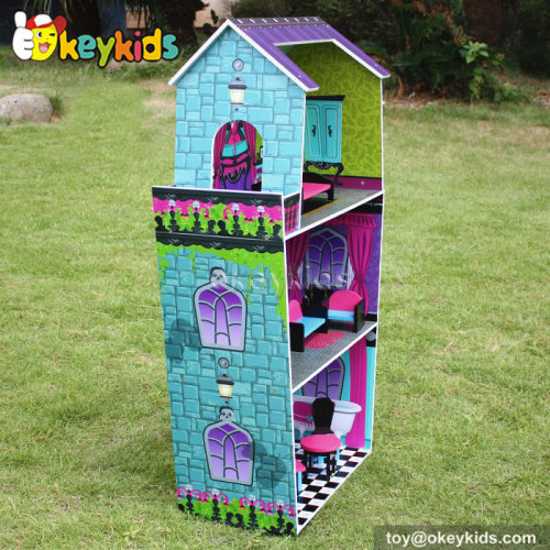 Hallowmas design wooden doll house for the little witch W06A140