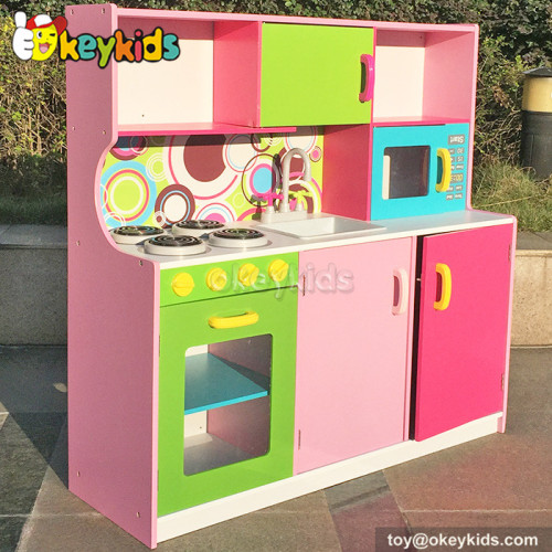 Role play wooden big kitchen set toy for children W10C173
