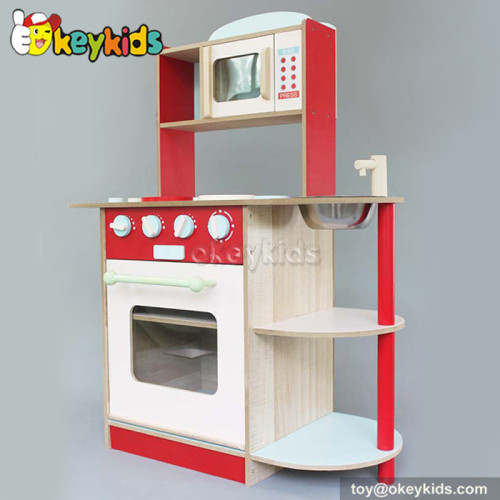Wooden kitchen toy kids cooking pretend play set W10C178