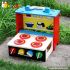 Portable children toy wooden cooktop set W10D124