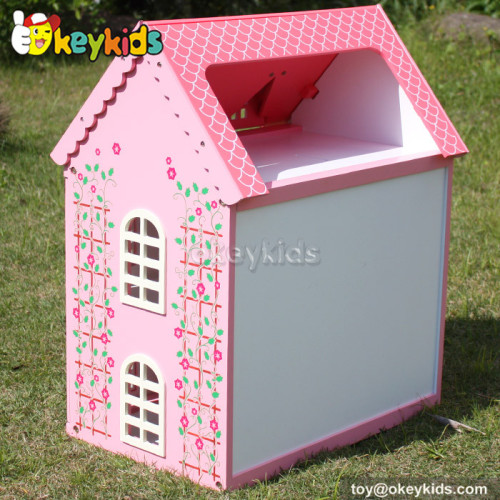 DIY multi-level wooden dollhouse for children W06A104