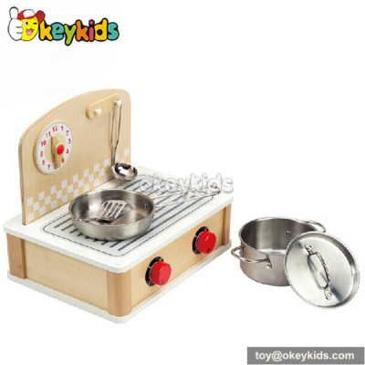 Tabletop cook and grill wooden play kitchen set W10C159