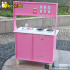 Lovely pink children wooden kitchen play set toy W10C168