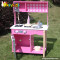 Lovely pink kids wooden kitchen set toy W10C161