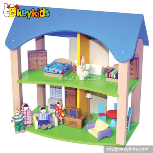 Attractive children toy wooden dollhouse kit W06A131