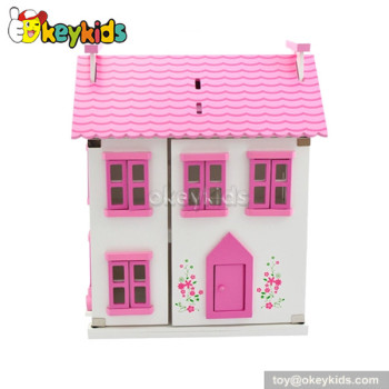 Hottest wooden doll cottage with furniture W06A077