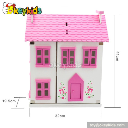 Hottest wooden doll cottage with furniture W06A077