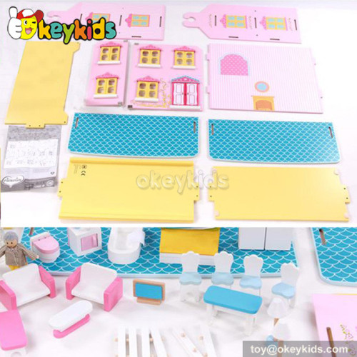 Christmas gift children wooden house playset W06A029