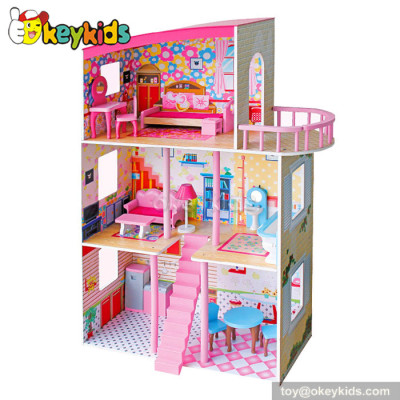 Dreamy wooden dollhouse for barbie W06A160