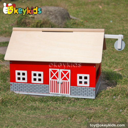 Fancy toy wooden barn house W06A105
