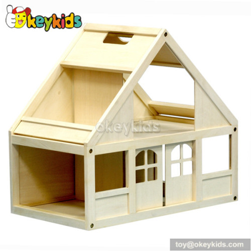 Pretend play toy wooden cozy cottage W06A070