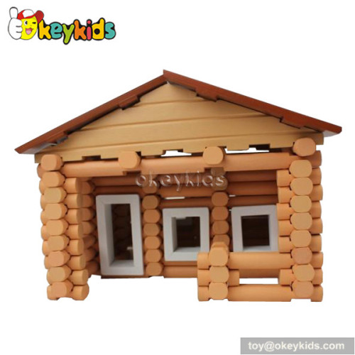 Assembly toys wooden cottage playset W06A074