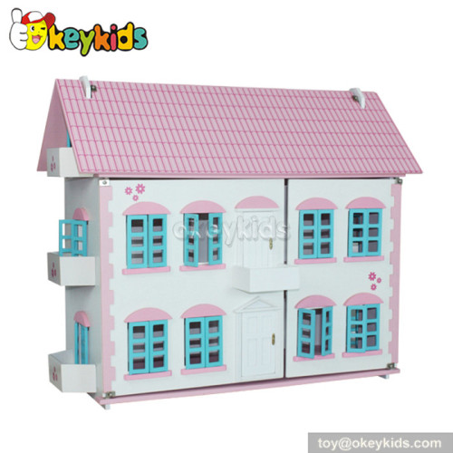 Crafts gifts children wooden doll house playset for sale W06A030