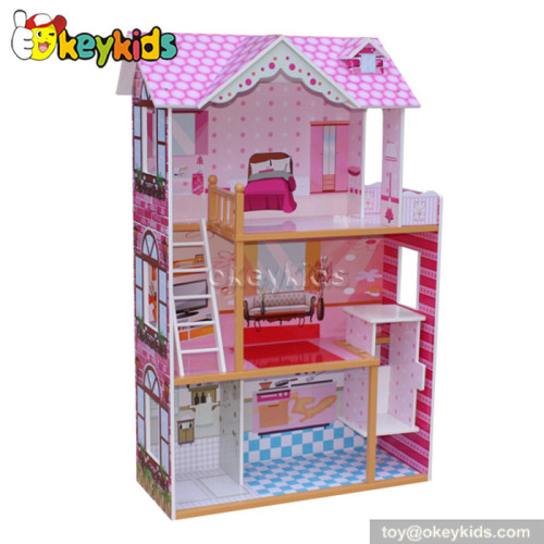 Modern luxury wooden dollhouse W06A032